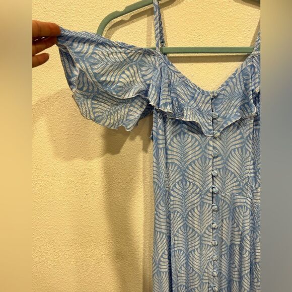 Walker & Wade Cold Shoulder Maxi -  Carly Dress/ Periwinkle Palm Size Small  NWT - Picture 6 of 12